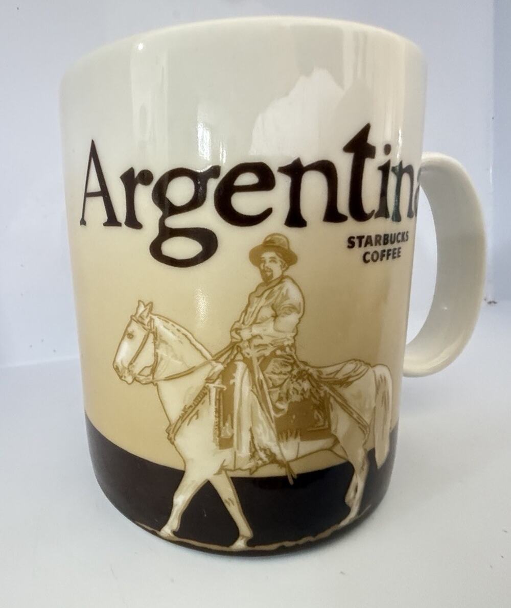 2010 Starbucks ARGENTINA Collectible 16oz Ceramic Coffee Mug Flaw